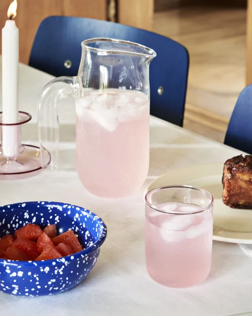 Hay Kerzenleuchter Flare Small Glas/ Glas - Hellrosa Hot
