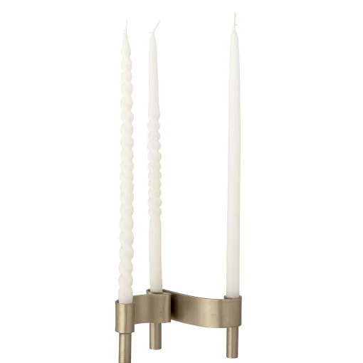 Bloomingville Kerzenleuchter Kenja Gold Metall / L 12 X H 5 Cm - Messing Shop