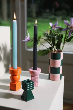 & klevering Kerzenleuchter Stack Keramik/ O 7 X H 9 Cm - Keramik - Rosa Hot