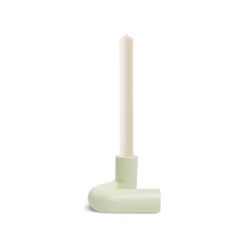 Octaevo Kerzenleuchter Templo Lisse Keramik Grun / H 8 Cm - Keramik / Handgefertigt - Vert Menthe Clair Fashion