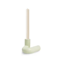 Octaevo Kerzenleuchter Templo Lisse Keramik Grun / H 8 Cm - Keramik / Handgefertigt - Vert Menthe Clair Fashion
