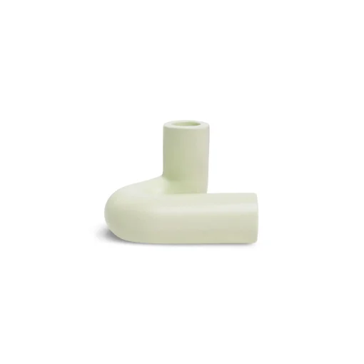 Octaevo Kerzenleuchter Templo Lisse Keramik Grun / H 8 Cm - Keramik / Handgefertigt - Vert Menthe Clair Fashion