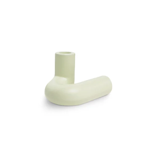 Octaevo Kerzenleuchter Templo Lisse Keramik Grun / H 8 Cm - Keramik / Handgefertigt - Vert Menthe Clair Fashion