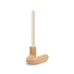 Octaevo Kerzenleuchter Templo Strie Keramik/ H 8 Cm - Keramik / Handgefertigt - Orange Cheap