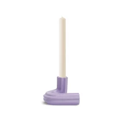 Octaevo Kerzenleuchter Templo Strie Keramik Violett / H 8 Cm - Keramik / Handgefertigt - Flieder Sale