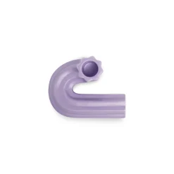 Octaevo Kerzenleuchter Templo Strie Keramik Violett / H 8 Cm - Keramik / Handgefertigt - Flieder Sale