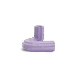 Octaevo Kerzenleuchter Templo Strie Keramik Violett / H 8 Cm - Keramik / Handgefertigt - Flieder Sale