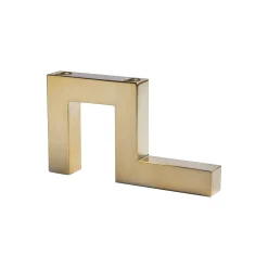 & klevering Kerzenleuchter Tube Medium Keramik Metall / L 24,5 X Breite 3,5 X H 14 Cm - Gold New