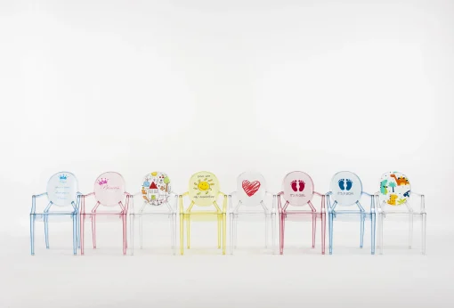 Kartell Kindersessel Lou Lou Ghost Plastikmaterial Bunt / Mit Motiv Auf Der Ruckenlehne - Transparent Best