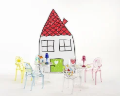Kartell Kindersessel Lou Lou Ghost Plastikmaterial Bunt / Mit Motiv Auf Der Ruckenlehne - Transparent Best