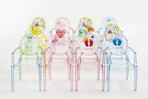 Kartell Kindersessel Lou Lou Ghost Plastikmaterial Bunt / Mit Motiv Auf Der Ruckenlehne - Transparent Best