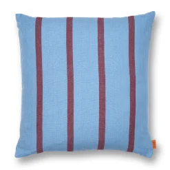 Ferm Living Kissen Grand Textil Blau / Leinen & Baumwolle 50 X 50 Cm - Blassblau - Bordeaux New