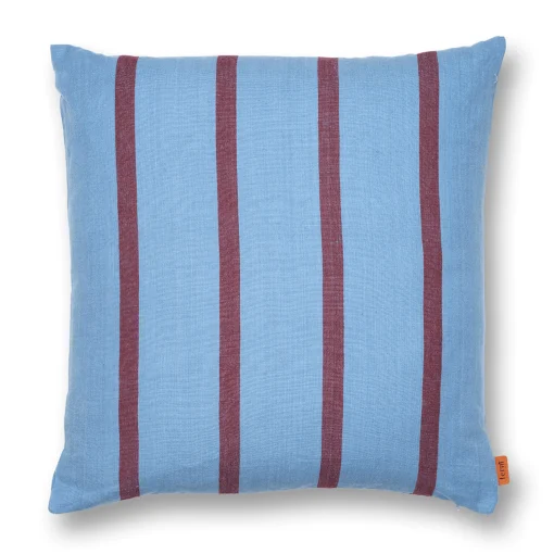 Ferm Living Kissen Grand Textil Blau / Leinen & Baumwolle 50 X 50 Cm - Blassblau - Bordeaux New