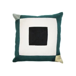 Maison Sarah Lavoine Kissen Infinity Textil Blau / 42 X 42 Cm - Bestickte Baumwolle - Blue Sarah Fashion