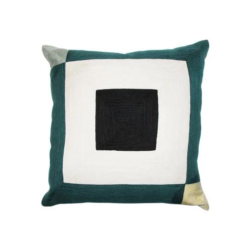 Maison Sarah Lavoine Kissen Infinity Textil Blau / 42 X 42 Cm - Bestickte Baumwolle - Blue Sarah Fashion