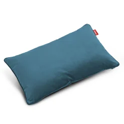 Fatboy Kissen King Velvet Textil Blau / Recycling-Velours - 66 X 40 Cm - Wolkenblau Outlet