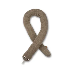 Ferm Living Kissen Snake Roy Textil Braun Beige / Bettumrandung - Merinowollstrick / L 150 Cm - Braun-Beige Best Sale