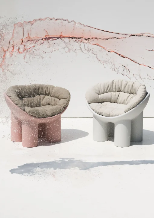 Driade Kissen  Textil Weis Beige Indoor / Fur Den Sessel Roly Poly - Elfenbein Best Sale