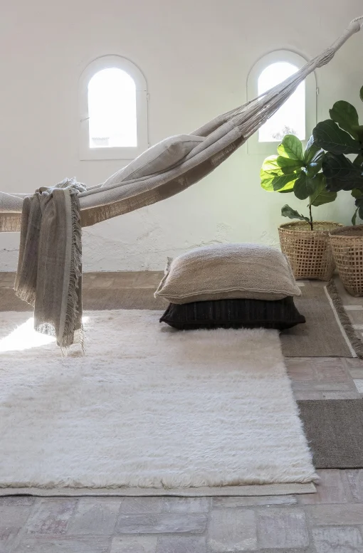 Nanimarquina Kissen Wellbeing Heavy Textil / 80 X 80 Cm - Okodesign - Beige Outlet
