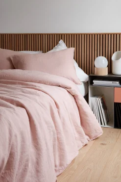 Au Printemps Paris Kissenbezug 50 X 70 Cm  Textil/ 50 X 70 Cm - Leinen Gewaschen - Rosa Discount