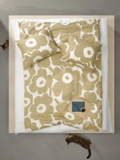 Marimekko Kissenbezug 65 X 65 Cm Unikko Textil / Baumwolle & Hanf - Beige Sale
