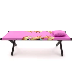 Seletti Klappbare Liege Toiletpaper - Holz / Klappbares Tagesbett - Rosa Best Sale