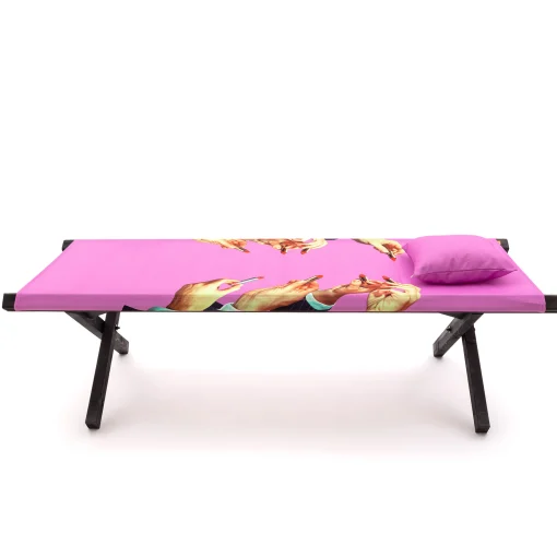 Seletti Klappbare Liege Toiletpaper - Holz / Klappbares Tagesbett - Rosa Best Sale