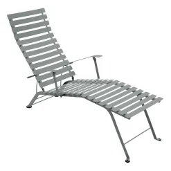 Fermob Klappbare, Schragstellbare Loungeliege Bistro Metall Grau - Gris Lapilli Cheap