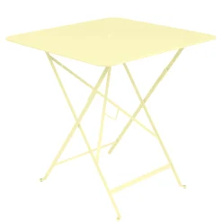 Fermob Klapptisch Bistro Metall Gelb / 71 X 71 Cm - Loch Fur Den Sonnenschirm - Mattierte Zitrone Best