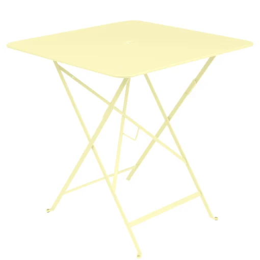 Fermob Klapptisch Bistro Metall Gelb / 71 X 71 Cm - Loch Fur Den Sonnenschirm - Mattierte Zitrone Best