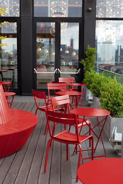 Fermob Klapptisch Bistro Metall Rot / O 60 Cm - Stahl / 2 Personen - Cerise Noire Best Sale