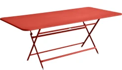 Fermob Klapptisch Caractere Metall Rot Orange / 90 X 190 Cm - Fur 8-10 Personen - Orangerot Discount