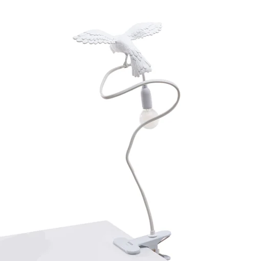 Seletti Klemmleuchte Sparrow / Cruising Plastikmaterial - Weis Hot
