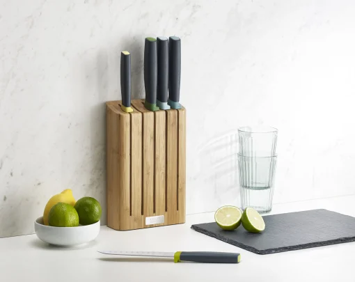 Joseph Joseph Kochmesser Elevate Holz Natur / Set 5 Messer + Bambushalter - Bambus - Bunt - Schwarz Outlet