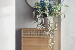 Bolia Kommode Cana Faser Holz Natur / L 90 X H 113 Cm - Eiche & Rattangeflecht - Eiche Natur - Rattan Natur Outlet