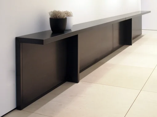 Zeus Konsole Atrium Metall Schwarz / L 283 Cm - Phosphatschwarz Fashion