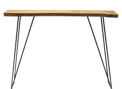 Zeus Konsole Old Times Metall Schwarz Holz Natur / L 135 Cm - Holz Natur - Schwarz Best Sale