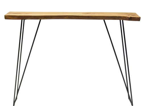 Zeus Konsole Old Times Metall Schwarz Holz Natur / L 135 Cm - Holz Natur - Schwarz Best Sale
