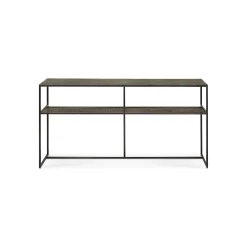 Ethnicraft Konsole Pentagon Metall Schwarz / 150 X 40 Cm X H 75 Cm - Handgeformte Platten - Whisky Cheap