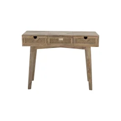 Bloomingville Konsole Perth Holz Natur / Klappspiegel - L 102 X T 45 X H 76 Cm - Holz Natur - Rattan Natur Shop
