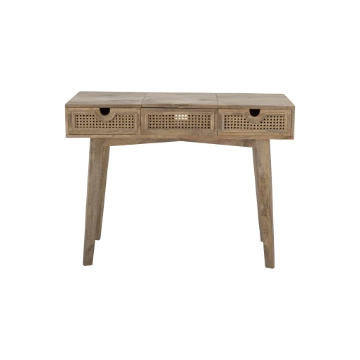 Bloomingville Konsole Perth Holz Natur / Klappspiegel - L 102 X T 45 X H 76 Cm - Holz Natur - Rattan Natur Shop