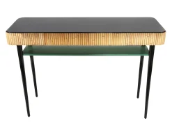 Maison Sarah Lavoine Konsole Riviera Grun Schwarz Holz Natur / Rattan - Mit Schublade - Grun - Rattan Natur - Rettich/ Schwarz Online