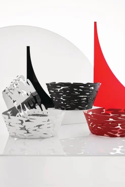 Alessi Korb Barket Grau Silber Metall / O 18 Cm - - Stahl Hot