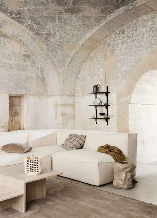 Ferm Living Korb Ceramic Large Keramik Weis / O 23,5 X H 21 Cm - Handgefertigt - Gebrochen Weis Best