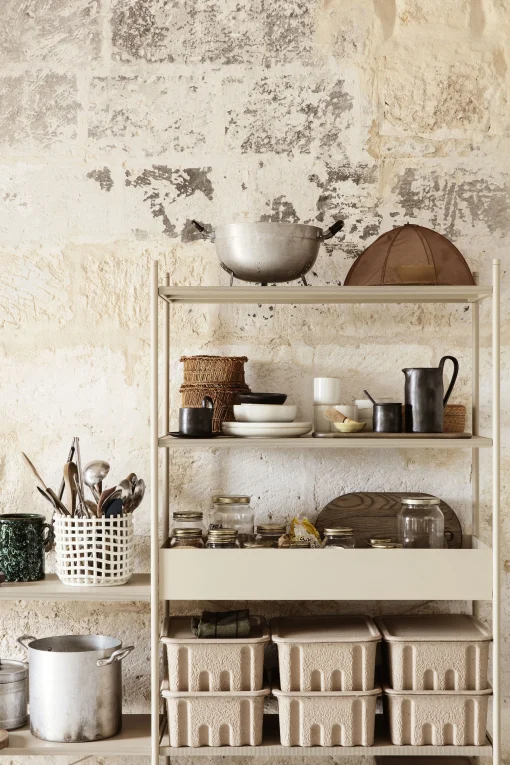 Ferm Living Korb Ceramic Large Keramik Weis / O 23,5 X H 21 Cm - Handgefertigt - Gebrochen Weis Best