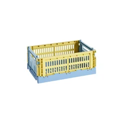 Hay Korb Colour Crate Mix Plastikmaterial Bunt Small / 17 X 26 Cm - Recycelt - Blau - Gelb Cheap