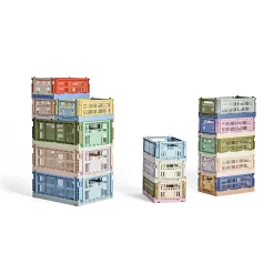 Hay Korb Colour Crate Mix Plastikmaterial Bunt Medium / 26 X 34 Cm - Recycelt - Lavendel - Puderpink Flash Sale