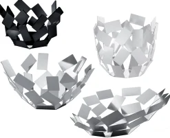 Alessi Korb La Stanza Dello Scirocco Metallo 24 Cm X H 6 Cm - Schwarz Clearance