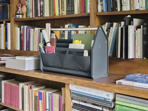 Vitra Korb Locker Box Textil/ Tragbarer Büro-Ordnungshelfer - Stoff / L 46,5 Cm - Schwarz New