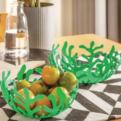 Alessi Korb Mediterraneo Metall/ O 29 Cm - Stahl - Grun Online